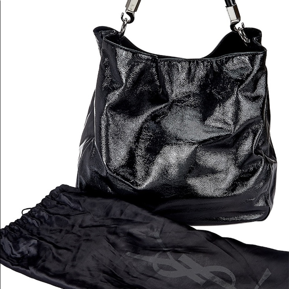 Saint Laurent Roady Hobo Black patent leather